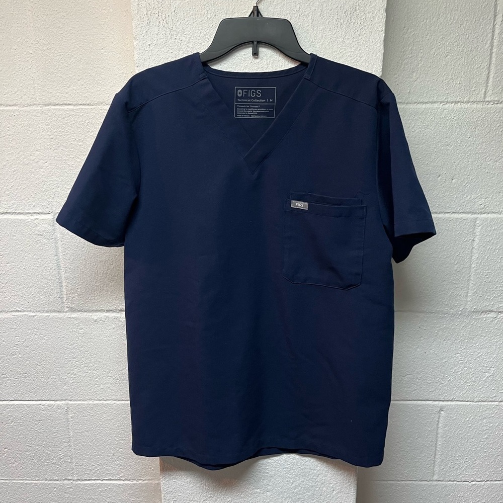 Figs Blue Short Sleeve Tees Scrub Top